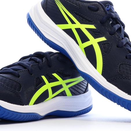 Chaussures de padel Marines/Jaunes Fluo Homme Asics Upcourt 6