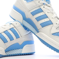 Baskets Blanches/Bleu Homme Adidas Forum