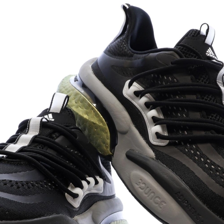 Baskets Noires/Grises Homme Adidas Alphaboost