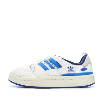 Baskets Blanches/Bleu Homme Adidas Puffylette