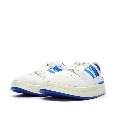 Baskets Blanches/Bleu Homme Adidas Puffylette