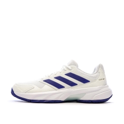 Baskets Blanches/Bleu Homme Adidas Courtjam