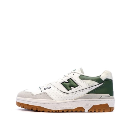 Baskets Blanc/Vert Homme New Balance 550
