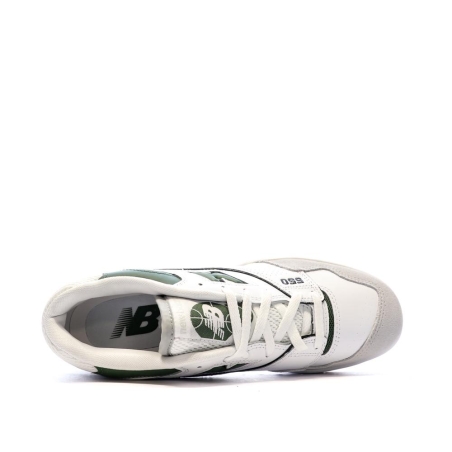 Baskets Blanc/Vert Homme New Balance 550