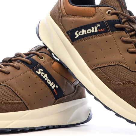 Baskets Marron Homme Schott Fugio Cognac