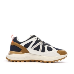 Baskets Blanches/Noires/Camel Homme Schott Heck
