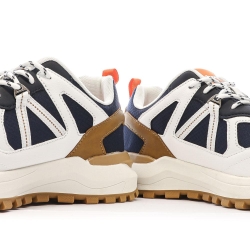 Baskets Blanches/Noires/Camel Homme Schott Heck