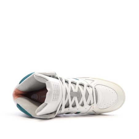 Baskets Blanche/Turquoise Homme Adidas Midcity
