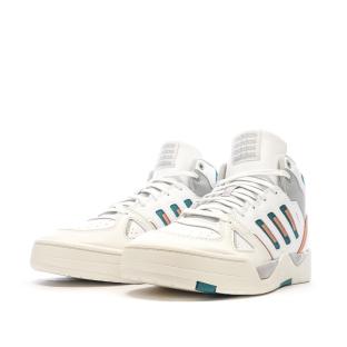 Baskets Blanche/Turquoise Homme Adidas Midcity