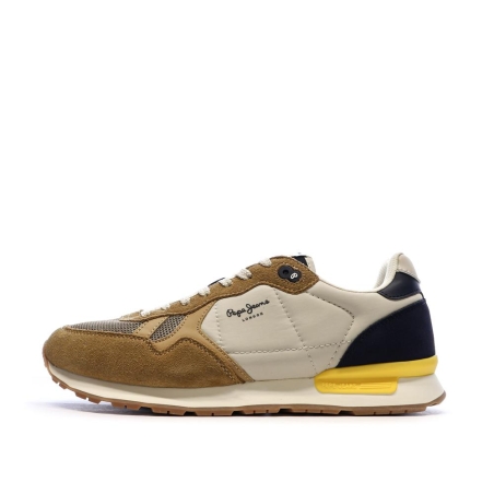 Baskets Noir/Camel Homme Pepe jeans Brit Prints