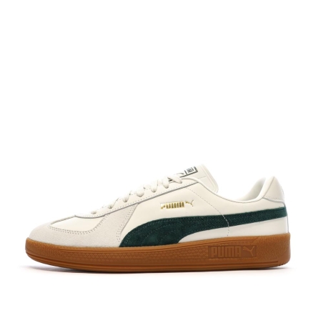 Baskets Blanc/Vert Mixte Puma Army Trainer