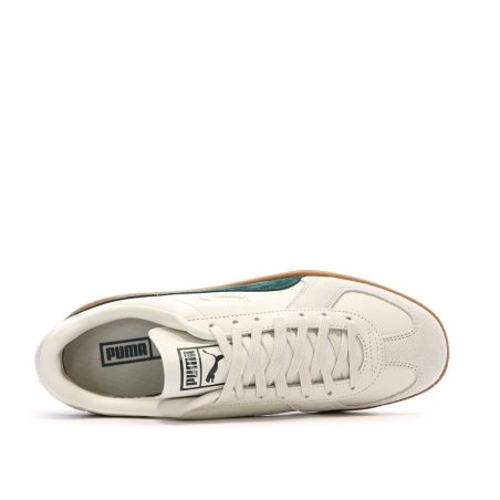 Baskets Blanc/Vert Mixte Puma Army Trainer