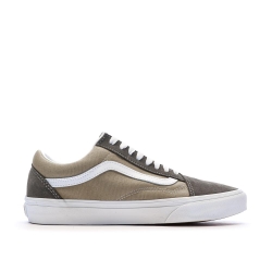 Baskets Marron/Beige Homme Vans Old Skool Canvas Block B
