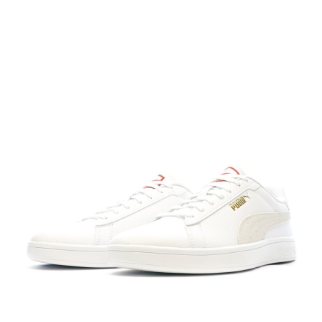 Baskets Blanches/Beiges Homme Puma Smash 3.0