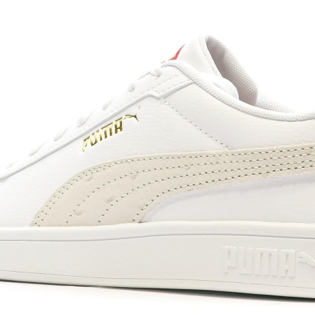 Baskets Blanches/Beiges Homme Puma Smash 3.0
