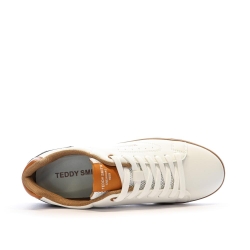 Baskets Blanches/Camel Homme Teddy Smith White Pu