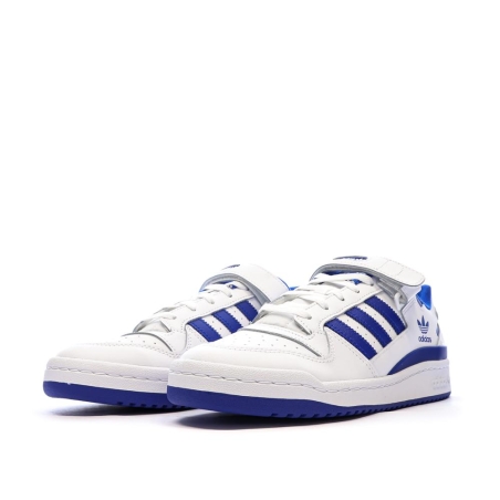 Basket Blanc/Bleu Homme Adidas Forum Low