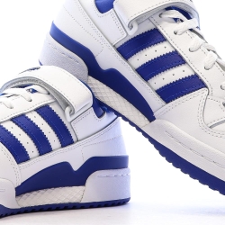 Basket Blanc/Bleu Homme Adidas Forum Low