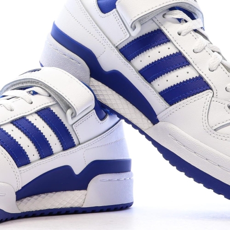 Basket Blanc/Bleu Homme Adidas Forum Low