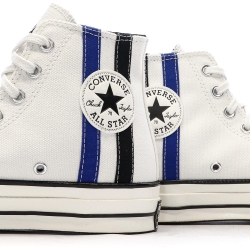 Baskets Blanches/Marines Homme Converse Chuck 70