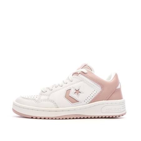 Baskets Blanches/Roses Mixte Converse Weapon