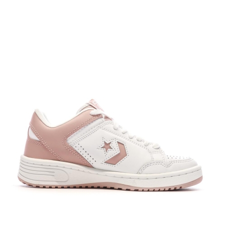 Baskets Blanches/Roses Mixte Converse Weapon