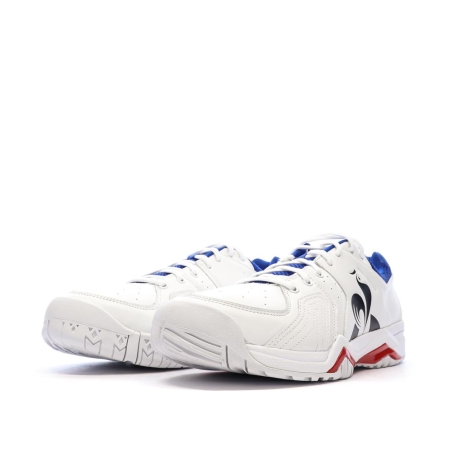 Baskets Blanches/Bleu/Rouges Homme Le Coq Sportif Gasquet