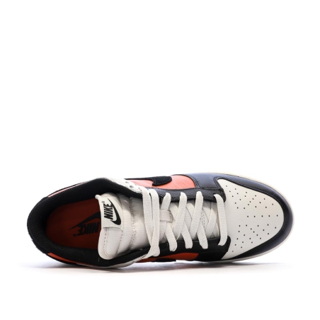 Dunk Low Retro Blanc/Noir/Orange Homme Nike