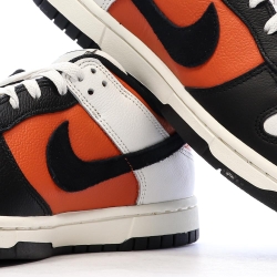 Dunk Low Retro Blanc/Noir/Orange Homme Nike