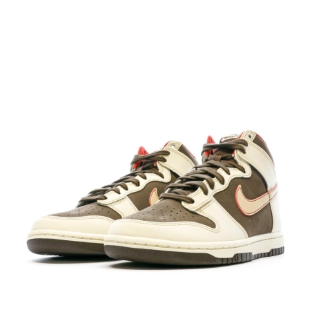 Baskets Écru/Marron Homme Nike Dunk High Retro