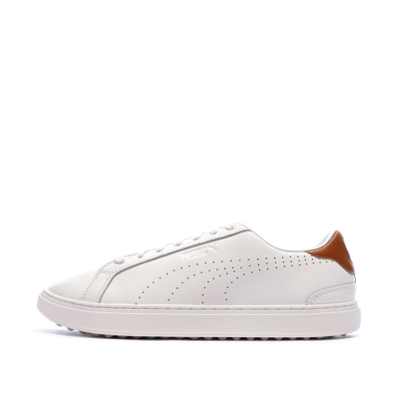 Baskets de golf Blanches/Camel Homme Puma Hypnotic