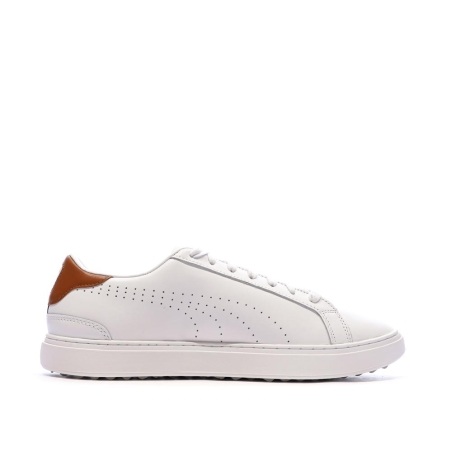 Baskets de golf Blanches/Camel Homme Puma Hypnotic