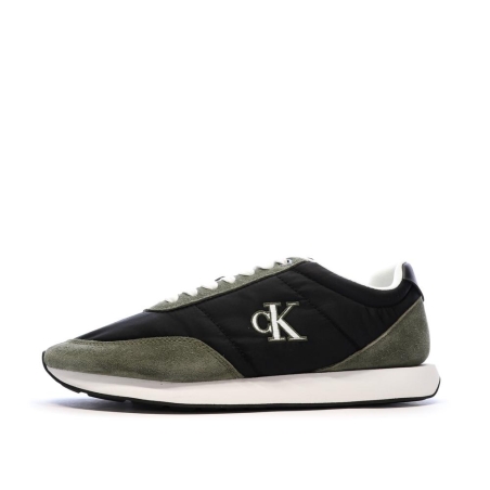 Baskets Noir/Kaki Homme Calvin Klein Jeans Retros