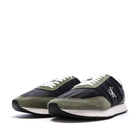 Baskets Noir/Kaki Homme Calvin Klein Jeans Retros