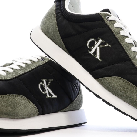 Baskets Noir/Kaki Homme Calvin Klein Jeans Retros