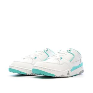 Baskets Blanches/Turquoises Homme Le Coq Sportif Nineties