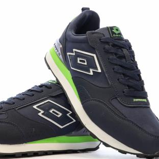 Baskets Marine/Vert Homme Lotto Twenty 5