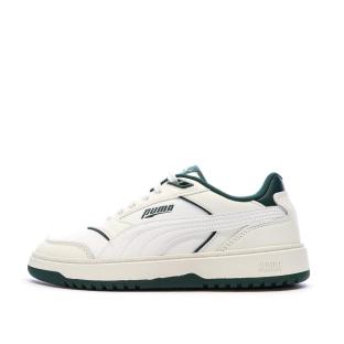 Baskets Blanches/Vertes Foncés Homme Puma Doublecourt03