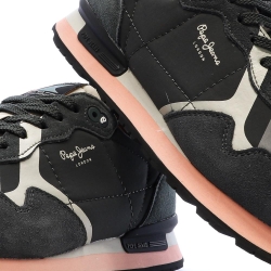 Baskets Noir/Rose Homme Pepe jeans Brit Prints