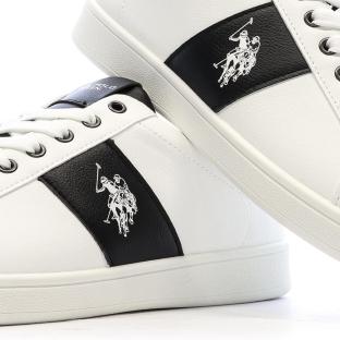 Baskets Blanches/Noires Homme US Polo ASSN High-top