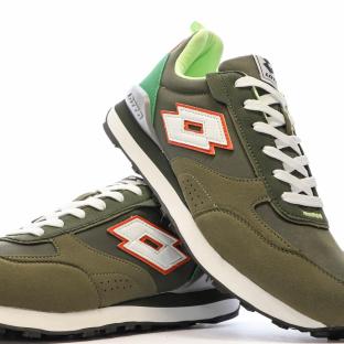 Baskets Kaki/Blanche Homme Lotto Twenty 5