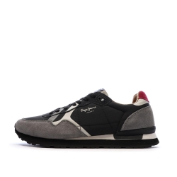 Baskets Noires/Grises Homme Pepe jeans Brit Prints