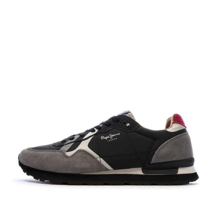 Baskets Noires/Grises Homme Pepe jeans Brit Prints