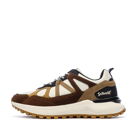 Baskets Beige/Bordeaux/Moutarde Homme Schott Heck