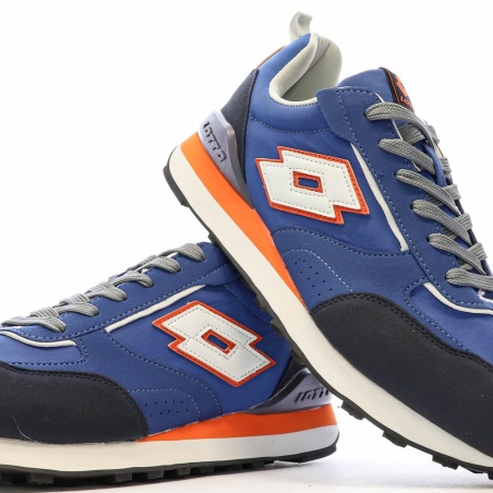 Baskets Bleu/Blanc/Orange Homme Lotto Twenty 5
