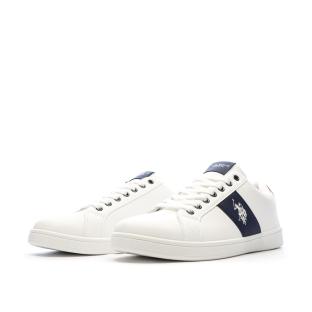 Baskets Blanches/Marines Homme US Polo ASSN Sneaker