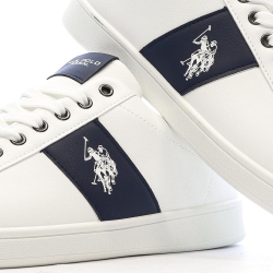 Baskets Blanches/Marines Homme US Polo ASSN Sneaker