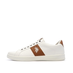 Baskets Blanches/Camel Homme US Polo ASSN High-top