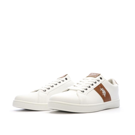 Baskets Blanches/Camel Homme US Polo ASSN High-top