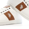 Baskets Blanches/Camel Homme US Polo ASSN High-top